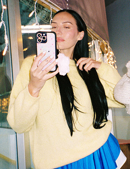 Fluffy Star Charm | Pink