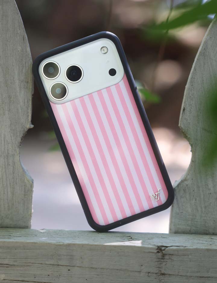 Pink Stripes iPhone Case - Protective & Trendy Pastel Aesthetic