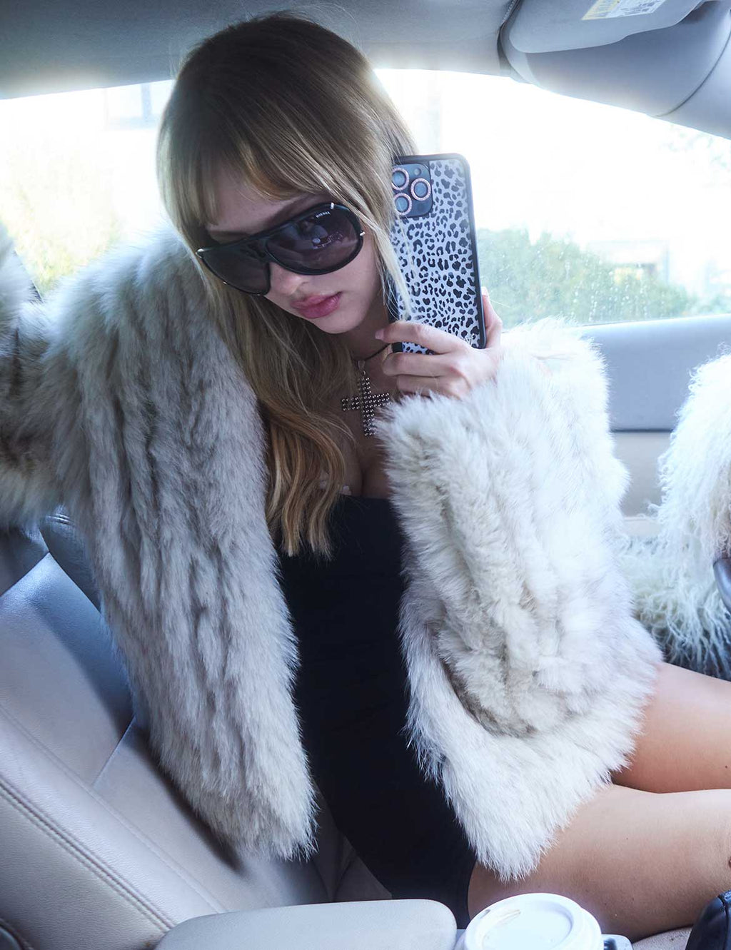 Snow Meow Leopard Print Protective iPhone Case