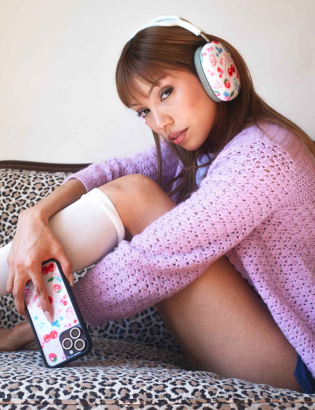 Sweet Cherries Protective Cover for Apple AirPods Max Headphones - Image 5