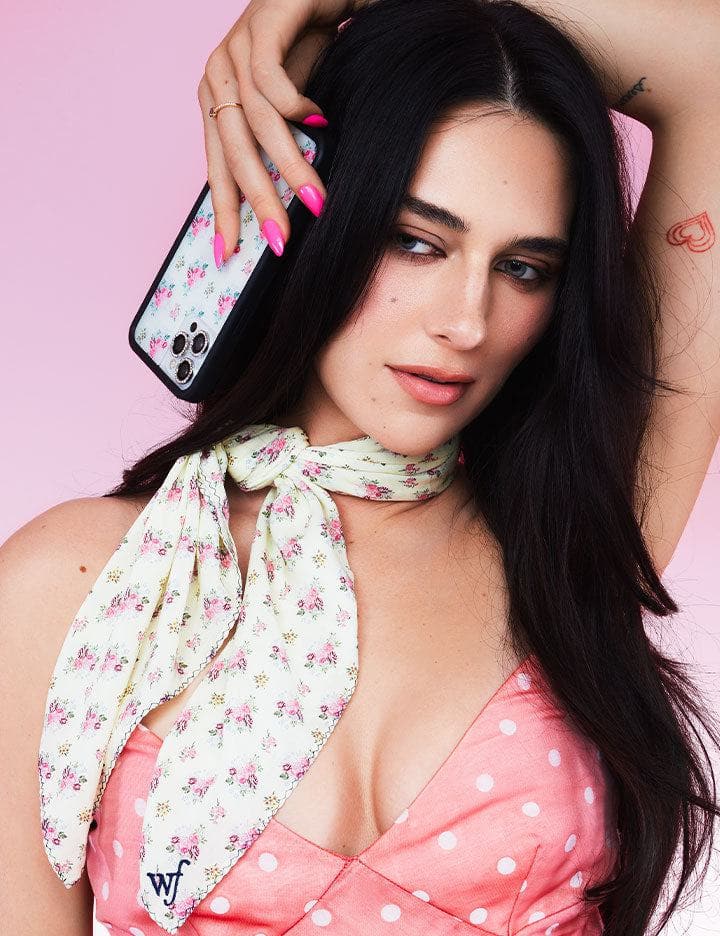 Vintage Floral iPhone Case in Soft Yellow with Rose Print - Image 11
