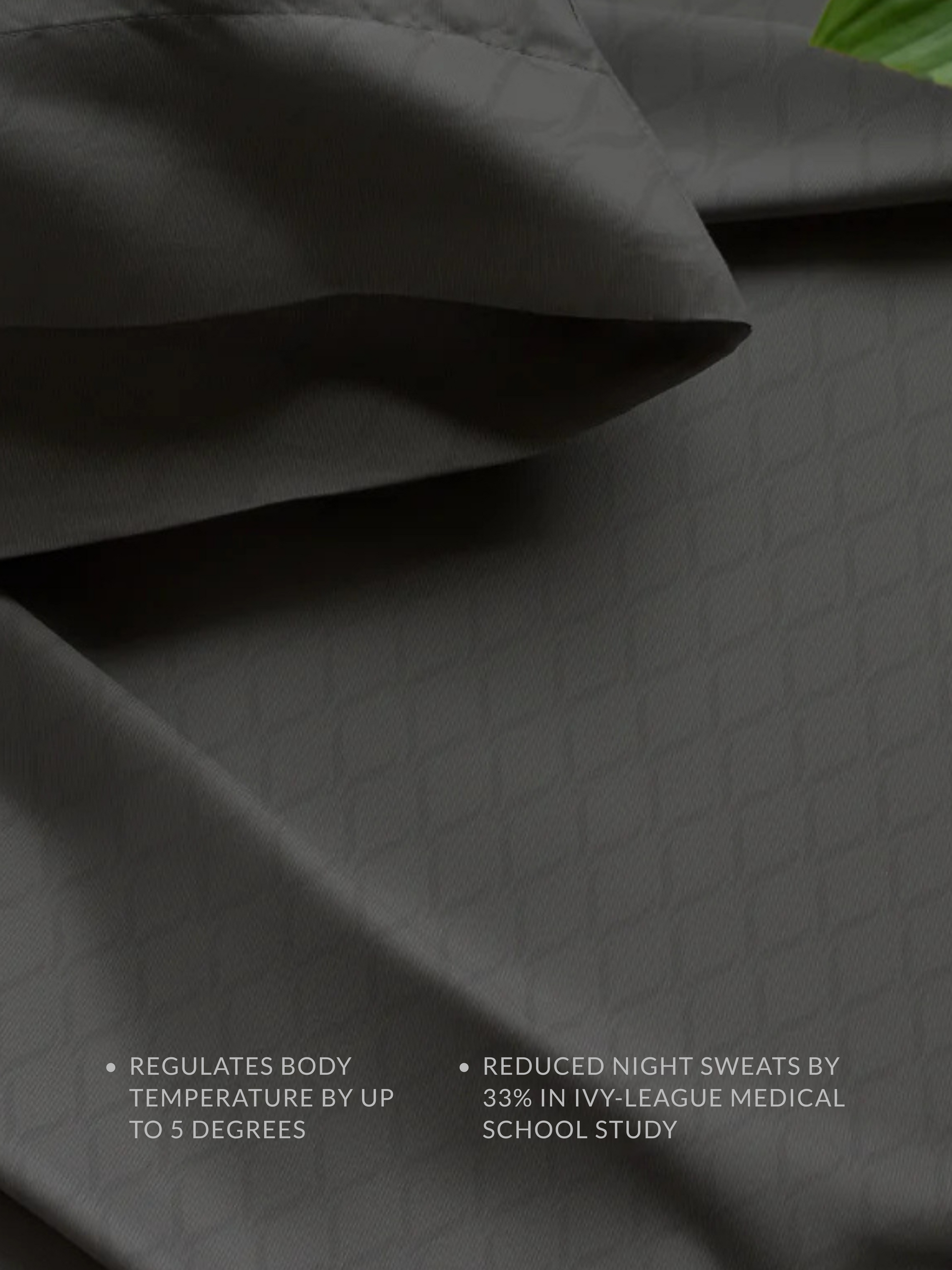 Temperature-Regulating Cooling Sheet Set in Charcoal Gray