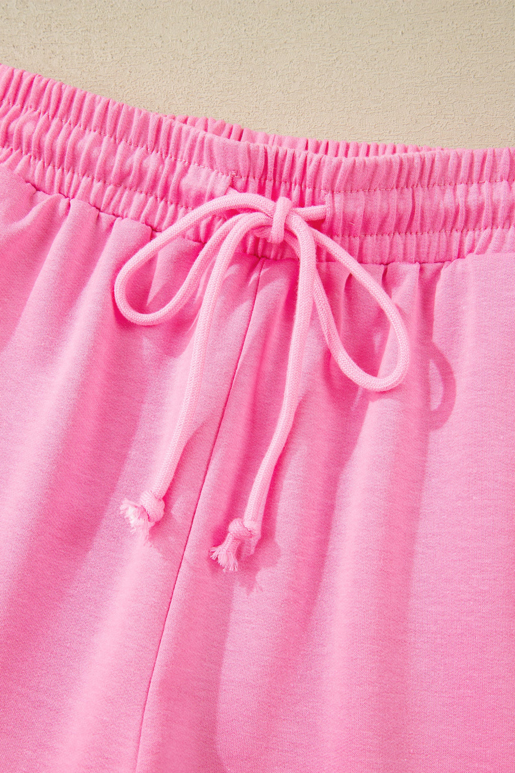 Kinsley Bonbon Collared Tee & Shorts 2-Piece Knit Lounge Set