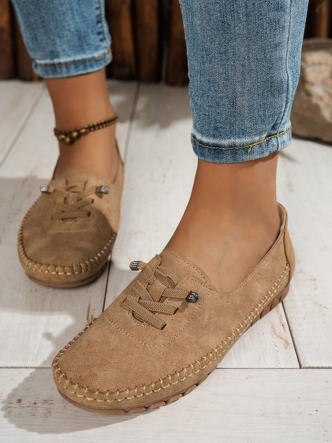 Women's Comfortable Soft PU Leather Casual Walking Flats - Image 6
