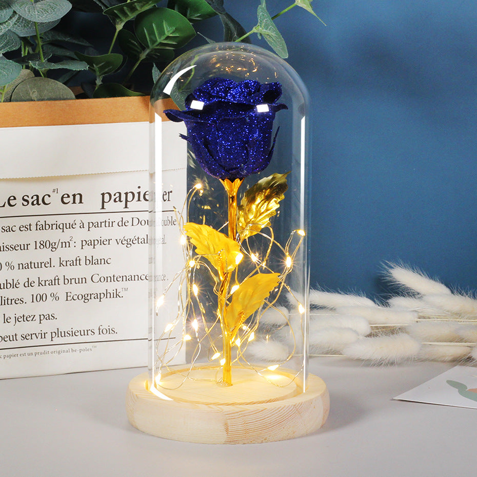 Eternal Rose LED Glass Lamp Romantic Valentine's Day Gift Decor