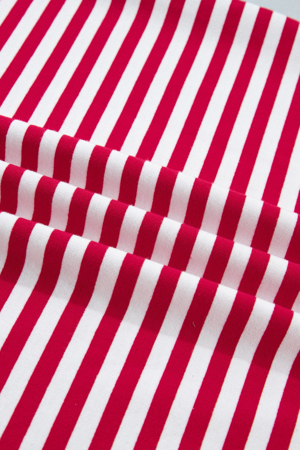 Skye Stripe Trim Tee Set: Patriotic V-Neck Loungewear in Cotton