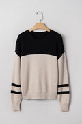 Colorblock Stripe Long Sleeve Sweater