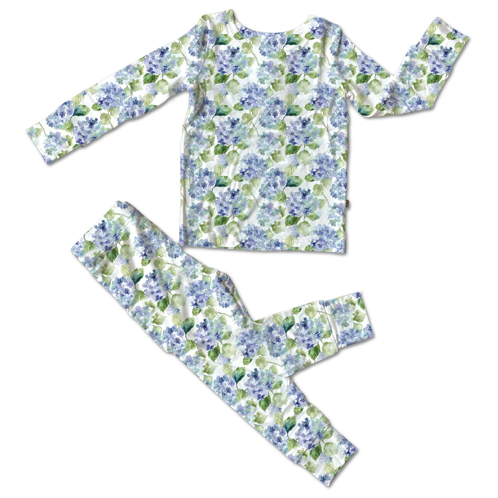 Charleston Hydrangea Bamboo 2-Piece Long Sleeve Set