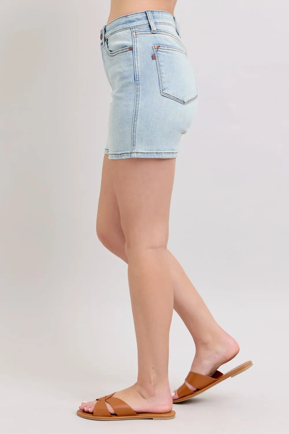 Judy Blue 2 Button Denim Shorts with Pockets