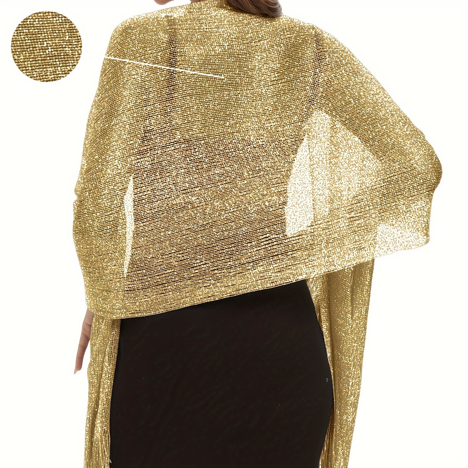Elegant Golden and Silvery Shawl
