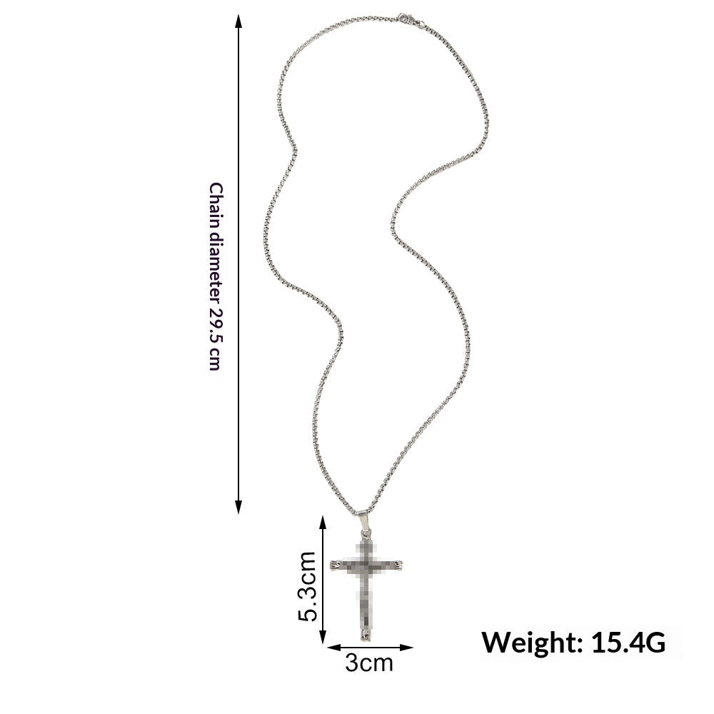 Unisex Cross Necklace Made Of Zinc Alloy