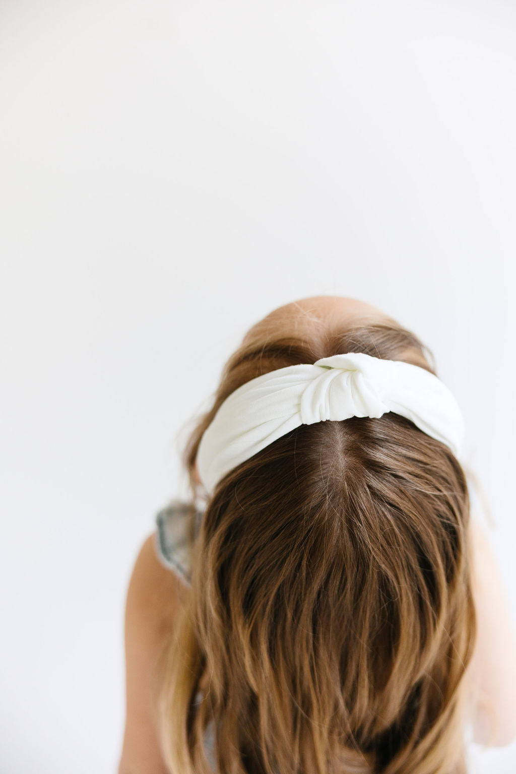 White Solid Knotted Headband Soft Everyday Hair Accessory - Image 2