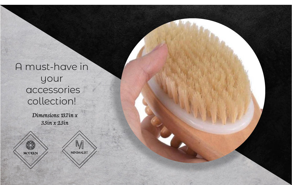 Wooden Dual-Purpose Bath and Massage Body Brush 13.7 Inch - Image 7