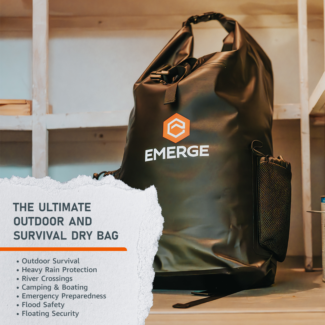 30L Heavy Duty Dry Bag w/ Straps - Olive
