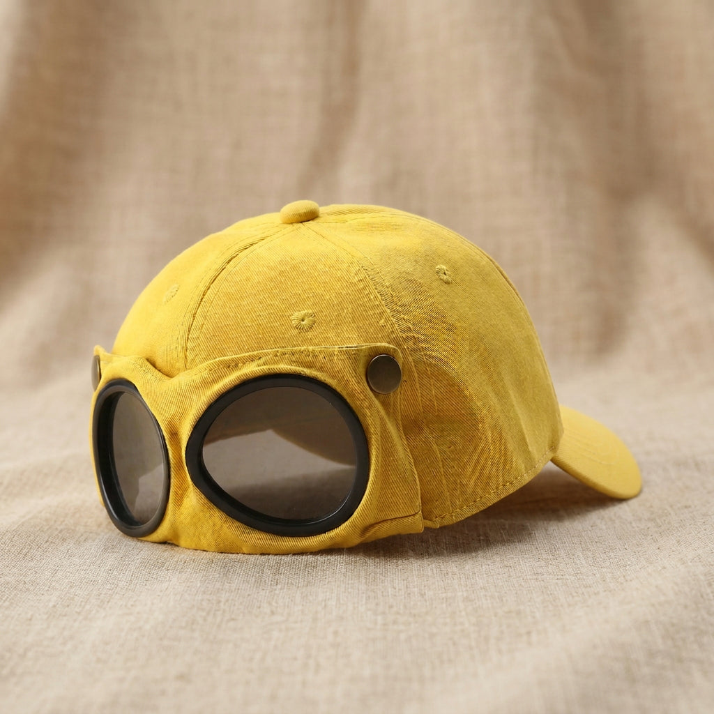 Pilot Peaked Cap with Sunglasses