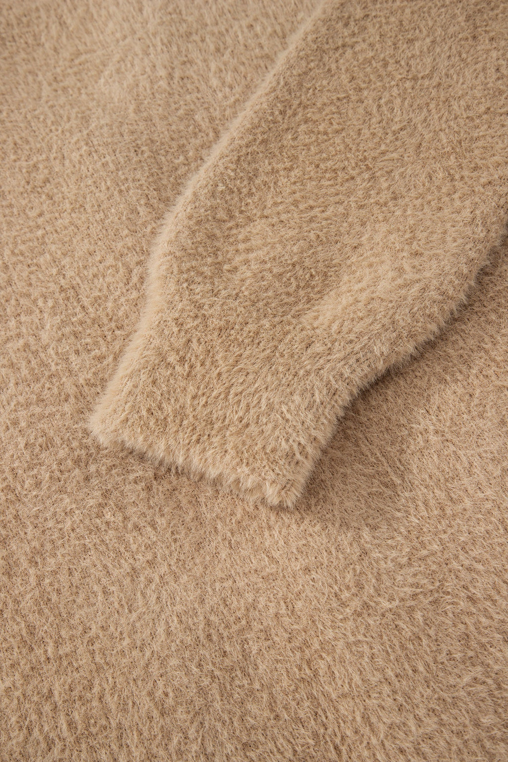 Solid Fuzzy Button-Front Cardigan