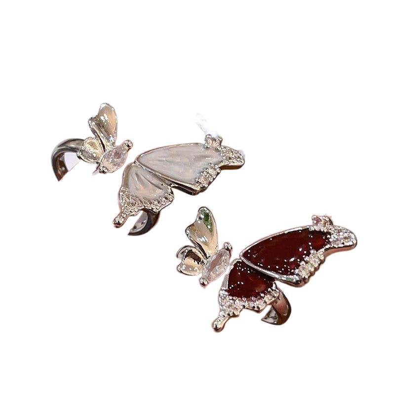 Women Butterfly Open Ring  Niche Design  High Grade Cold Wind Index Finger Jewelry