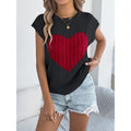 Women's Heart Color Block Knit Sleeveless Tank Top - Image 10