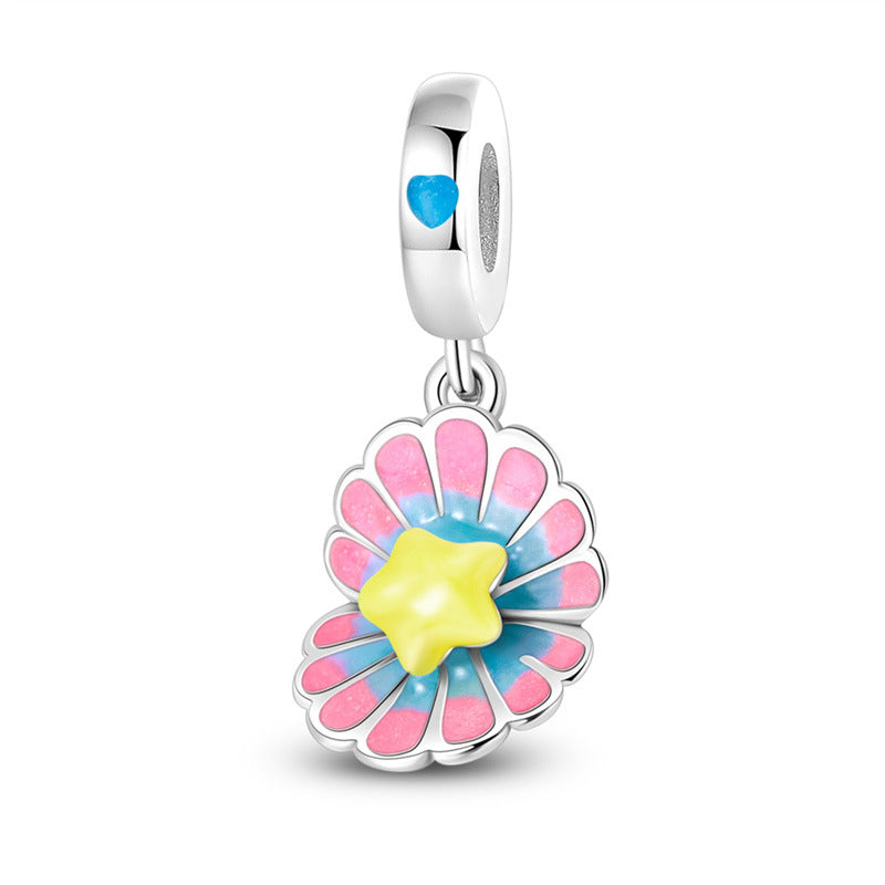 Marine-Style Conch Shell and Starfish Pendant Jewelry Collection