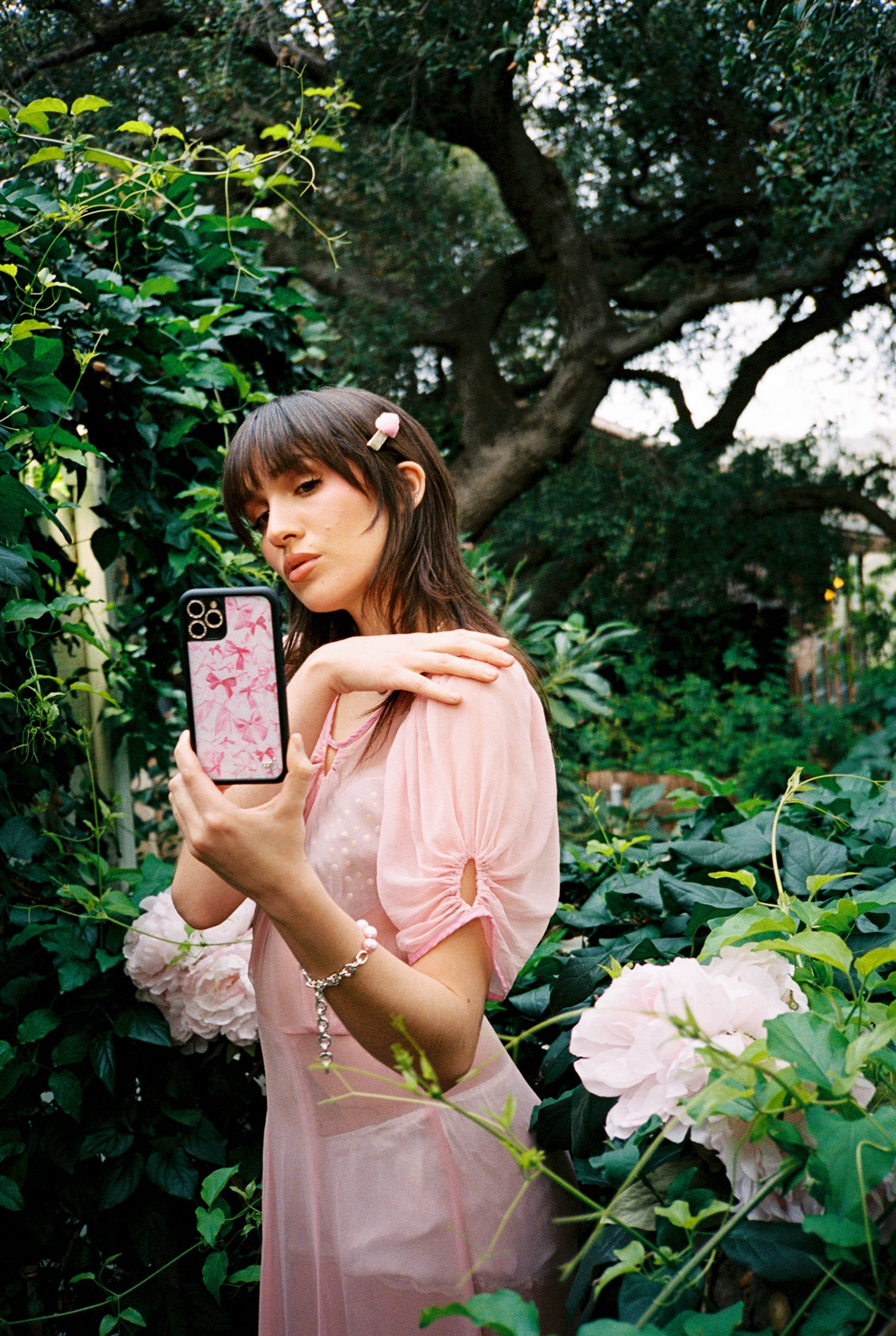 Bow Beau Pink Bow Print Protective iPhone Case - Image 31