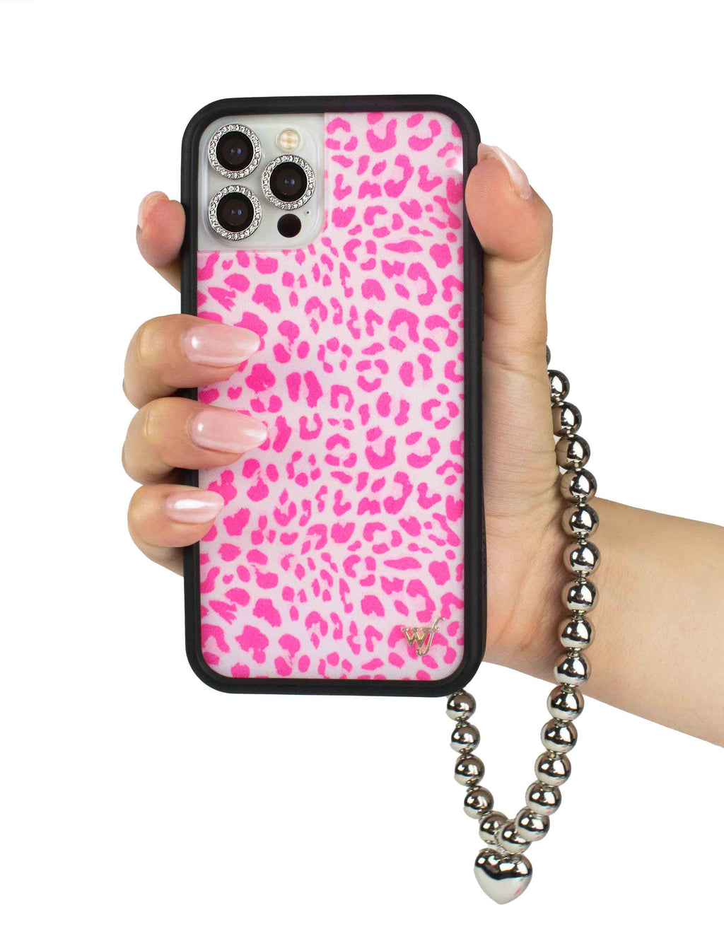 Chrome Heart Wristlet Beaded Phone Charm Strap - Image 4
