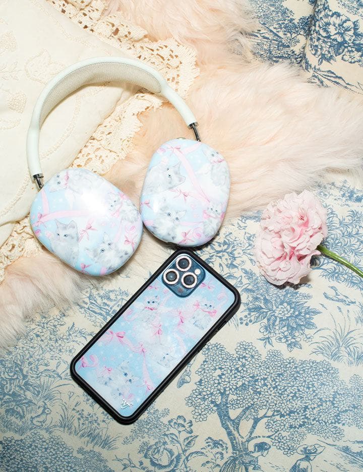 Kitten Around iPhone Case with Pink Bows and Feline Print - Image 30