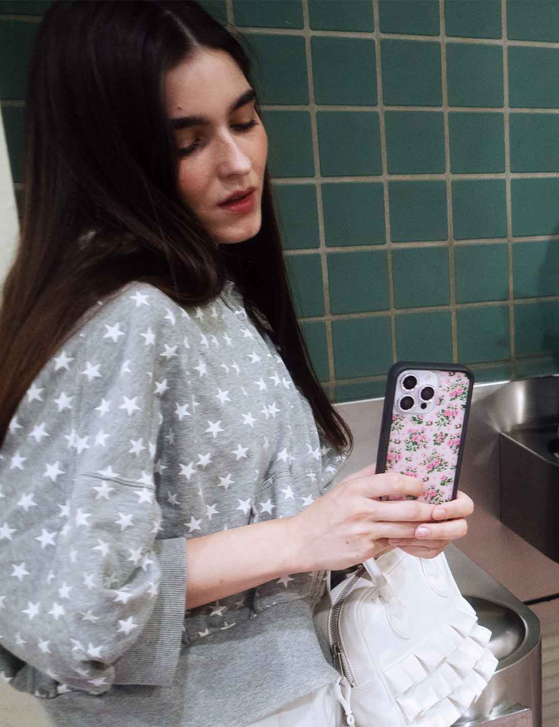 Pinky Promise Floral iPhone Case with Blush Pink Background - Image 33