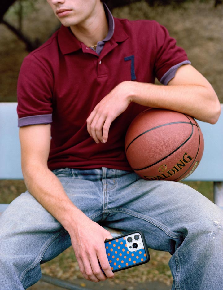 Polka Dot | Blue and Orange iPhone Case