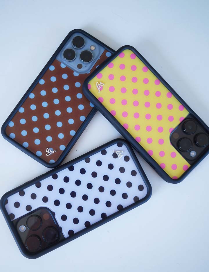 Polka Dot iPhone Case in White and Black - Image 46