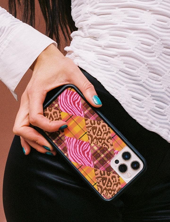 Pretty Prep Patchwork Print iPhone Case with Leopard and Zebra