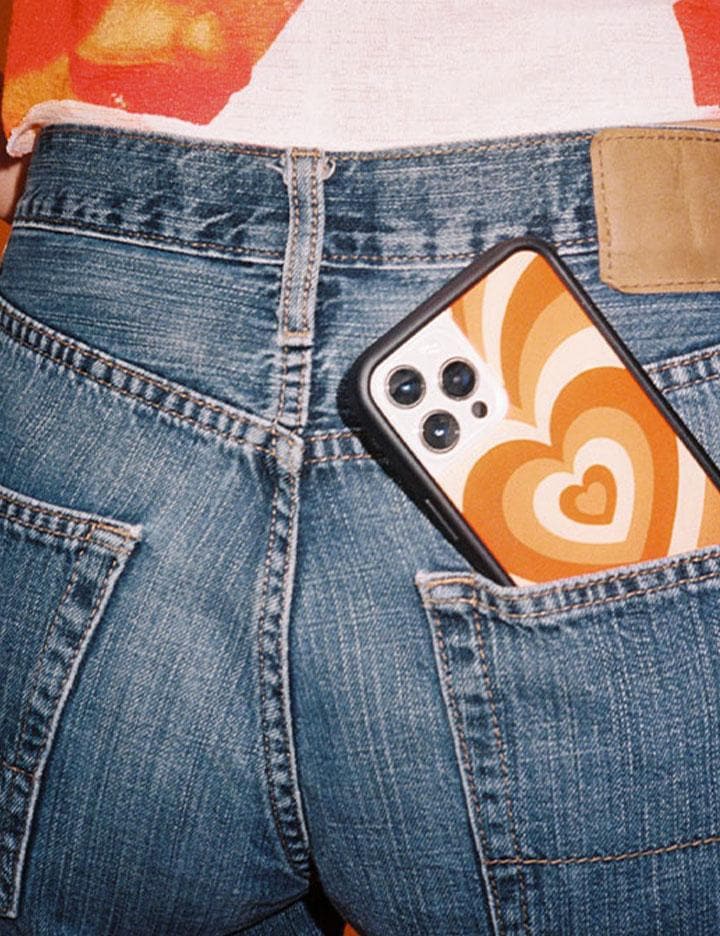 Latte Love Pumpkin Spice iPhone Case with Heart Pattern