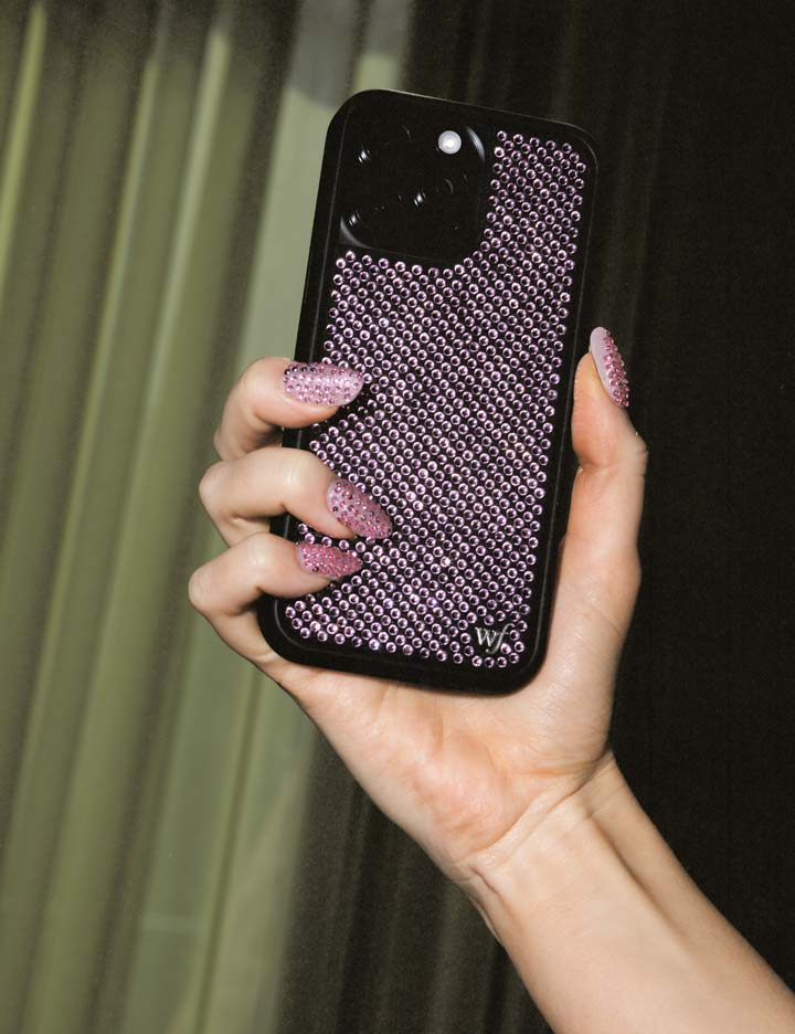 Pink Rhinestone iPhone Case Sparkle Protective Cover