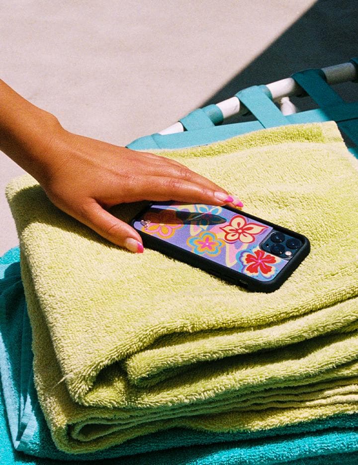 Surf's Up Floral Swirl iPhone Case with Protective Bumper - Image 15