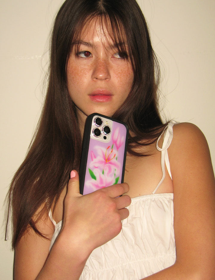 Sweet Lily Floral iPhone Case in Lilac