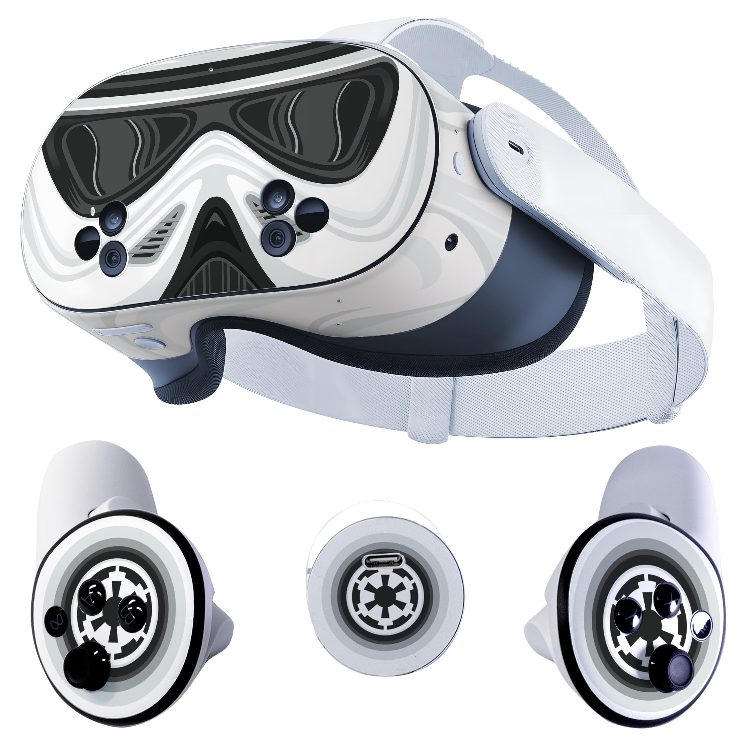 Wrap Skin Sticker Kit Compatible with Meta Quest 3S VR Headset - Star Storm Virtual Reality Accessory - Easy-to-Apply VR Protector Skin Covers