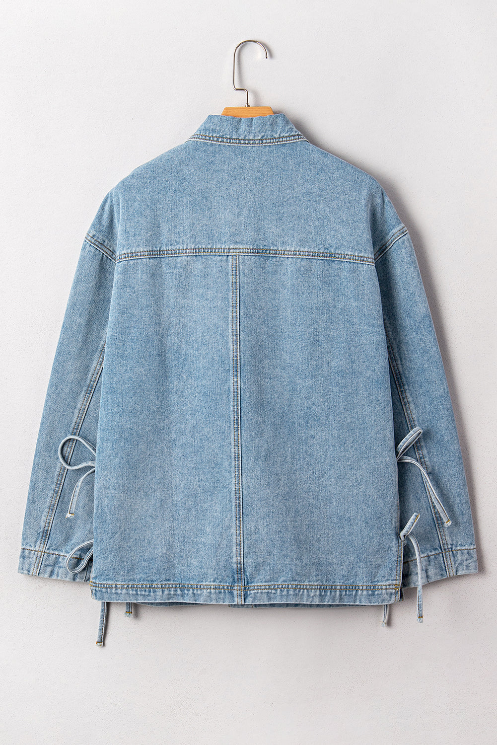 Denim Patch Pocket Side-Tie Jacket