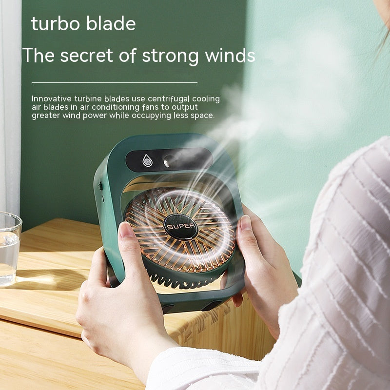 Portable USB Misting Fan & Air Cooler Humidifier - 3 Speed Desktop