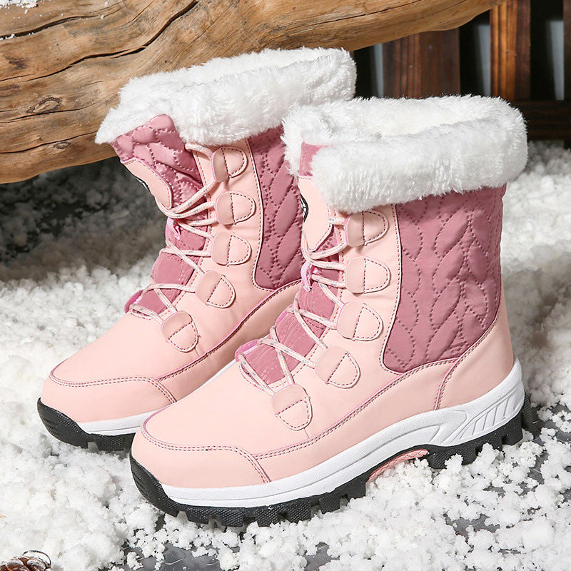 Women's Harajuku Style Insulated Snow Boots with Faux Fur Lining - Image 3
