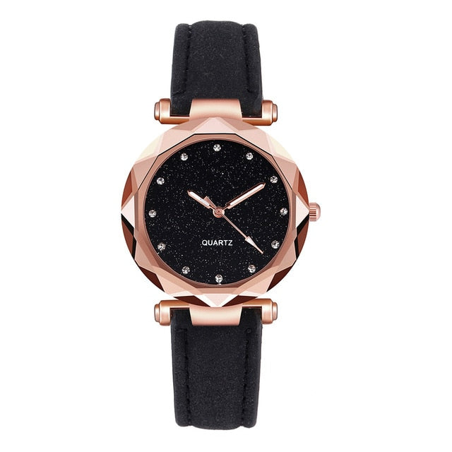 Women's Rose Gold Rhinestone Harajuku Style Quartz Watch - Image 7