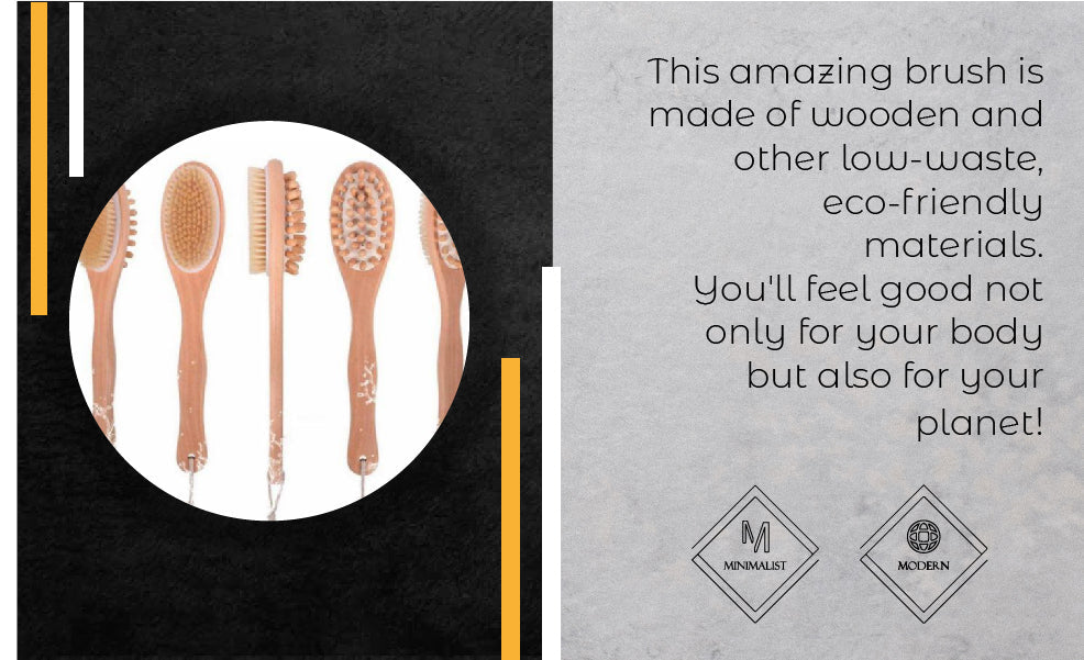 Wooden Dual-Purpose Bath and Massage Body Brush 13.7 Inch - Image 6