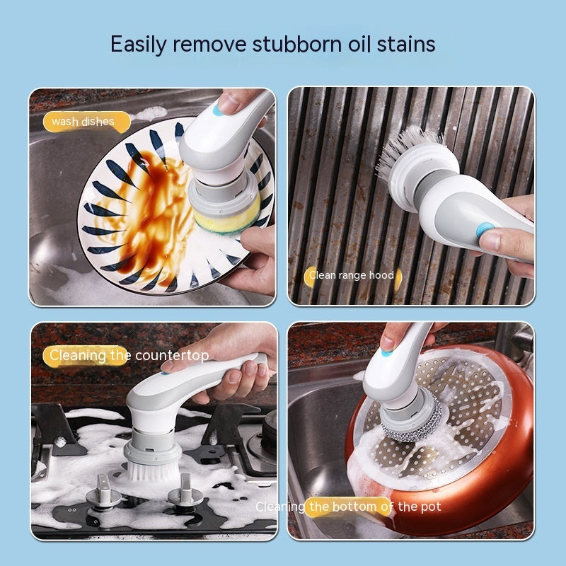 4-in-1 Electric Cordless Spin Scrubber for Deep Home Cleaning