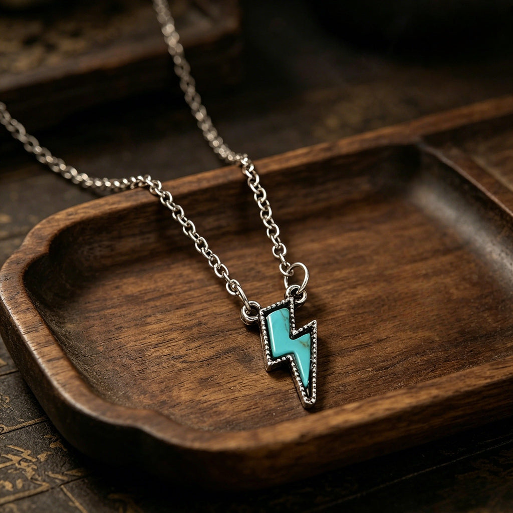 Retro Lightning-bolt-shaped Punk-style Pendant
