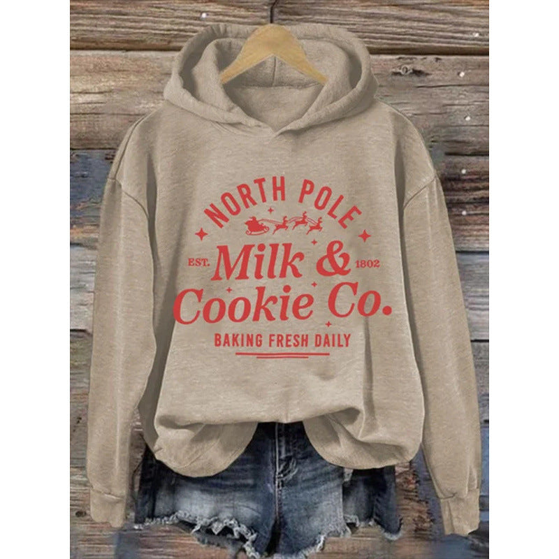 Women Printed Hooded Long Sleeve Graphic Pullover Sweatshirt - Image 10
