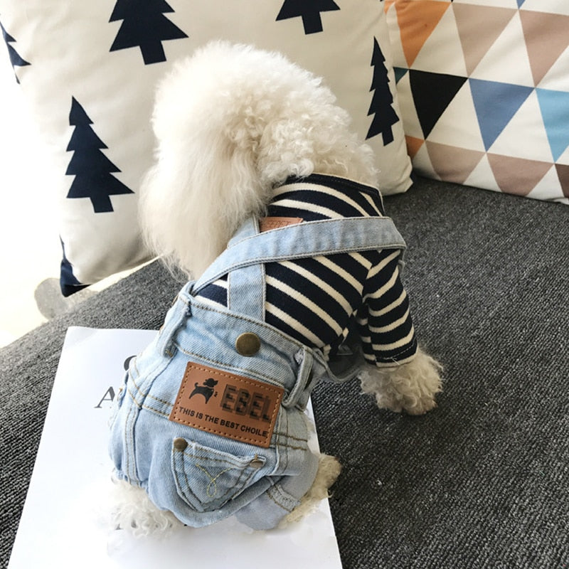 Denim Jumpsuit for Small Pets