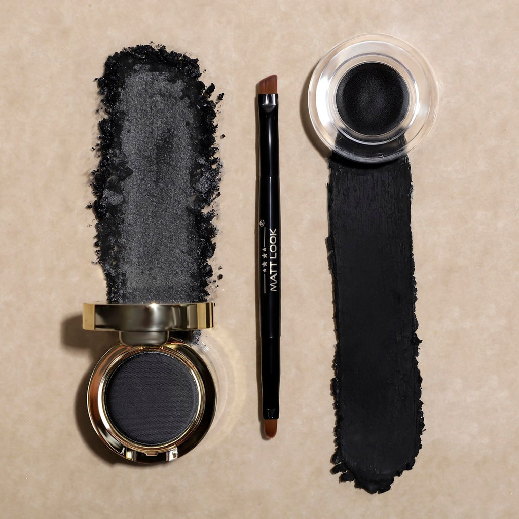 24Hr Stay Gel Kajal & Cake Eyeliner - Waterproof Smudge-Proof Black