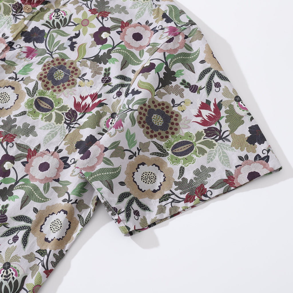Men's Floral Circus Short Sleeve Cotton Hawaiian Shirt