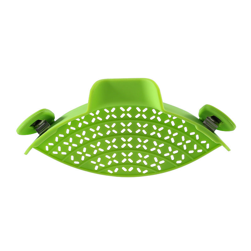 Silicone Pot Side Drain Stopper - Spill-Proof Kitchen Strainer