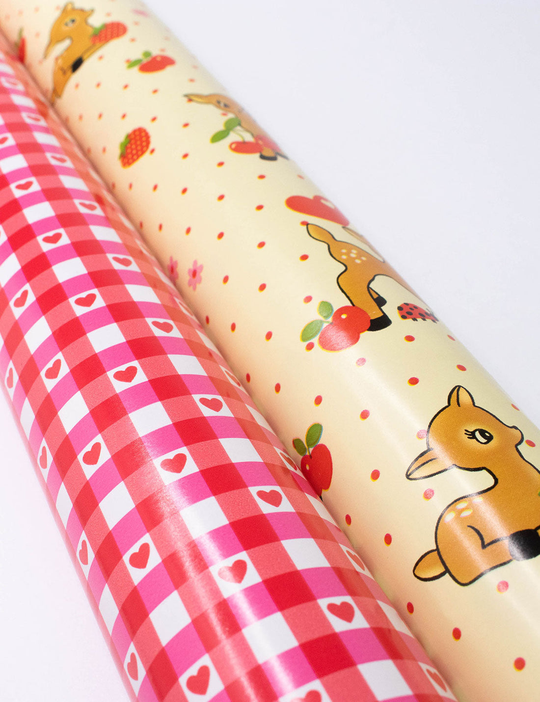 Oh Deer and Red Gingham Hearts Gift Wrap Set - Image 4