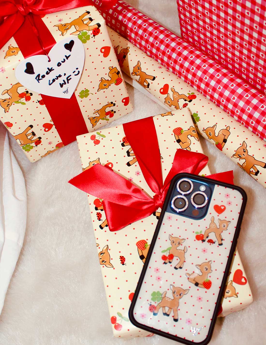 Oh Deer iPhone Case with Whimsical Woodland Print and Polka Dots - Image 45