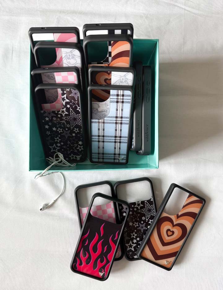 Flames iPhone Case in Bold Black and Vibrant Pink Design - Image 37
